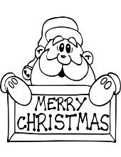 Santa Wishes You a Merry Christmas coloring page